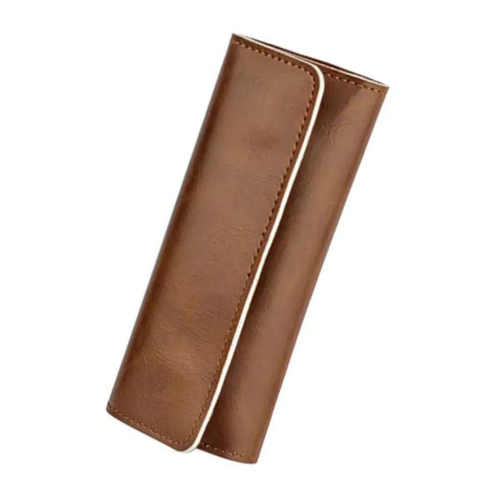 

Eyelash Tweezers Case Brown Protective Storage Bag for Lashes Extension Dustproof Wear-resistant Small Size Makeup Tool