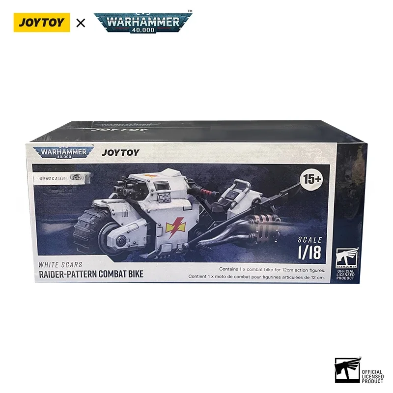 【Towar dostępny od ręki】Oryginalna figurka JOYTOY 1/18 40K White Scars Intercessors i Bike Anime Collection Model Militarny