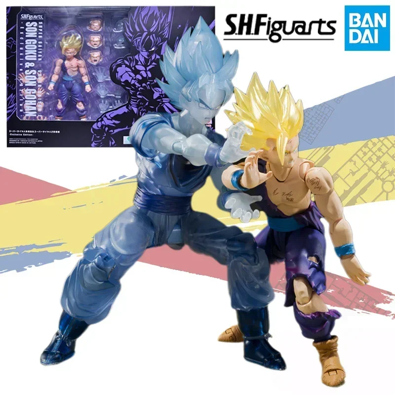 Bandai S.H.Figuarts SHF DRAGON BALL Z SUPER SAIYAN SON GOKU SONG GOHAN Exclusive Edition Anime Action Figure Finished Model Toy