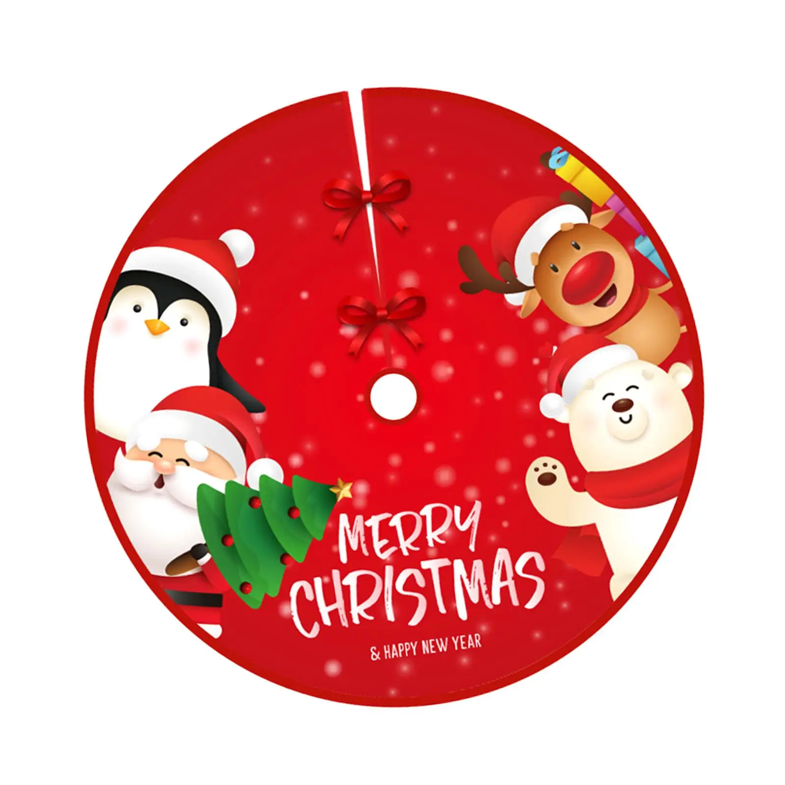 Christmas Tree Skirt Base Cover Diameter 90cm Christmas Supplies Warm Xmas Tree