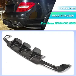 For W204 C63 Carbon Fiber Rear Lip Spoiler Diffuser for Mercedes Benz W204 C300 Sport C63 AMG 2009-2014 Rear Bumper Diffuser FRP