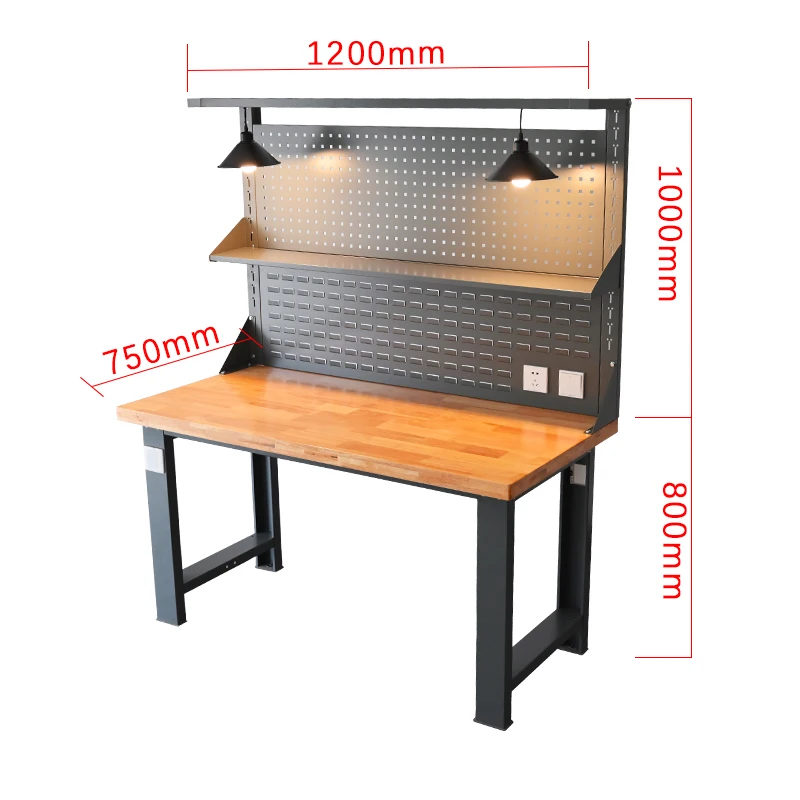 Thickened solid wood table board maintenance multi-function tool back plate with lamp experimental fitter