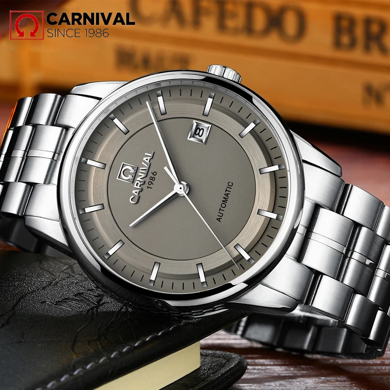 Reloj Hombre Carnival Mens Business Mechanical Watches Brand Luxury NH35 Automatic Movement Watch for Men Waterproof 2024 Man