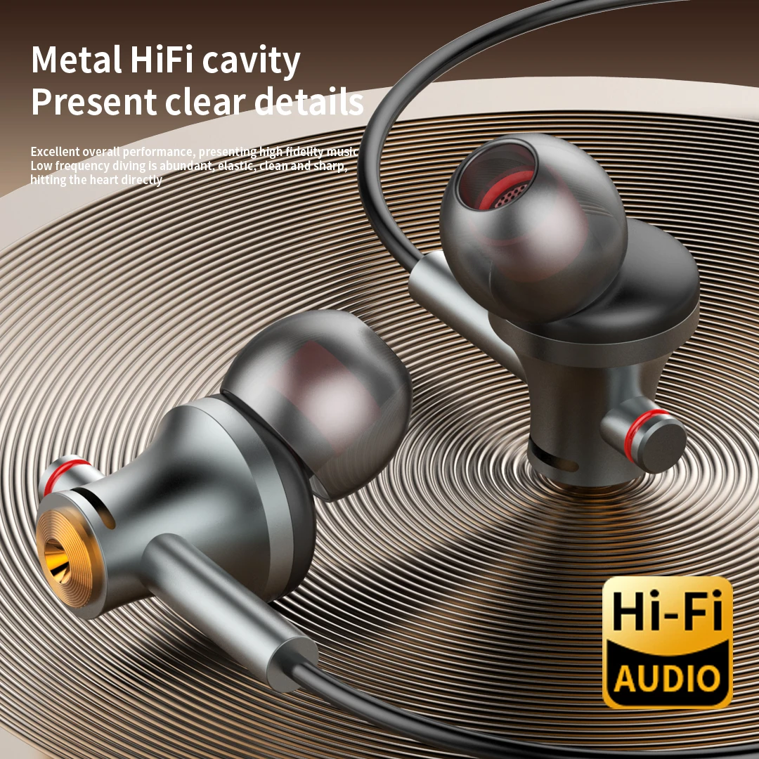 USB Type C Wired In-Ear Earphones HiFi Bass Sound Music Headphones 3.5MM With Mic Headset For Samsung iPhone Xiaomi Accessories