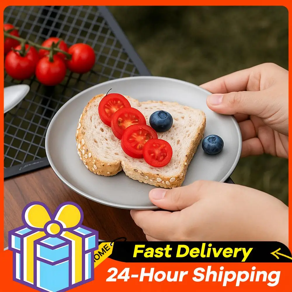 

1-3 шт. титановая очищающая пластина, ультра легкая портативная безопасная круглая столовая, пеший туризм, пикник, барбекю, домашний уличный инструмент для приготовления пищи