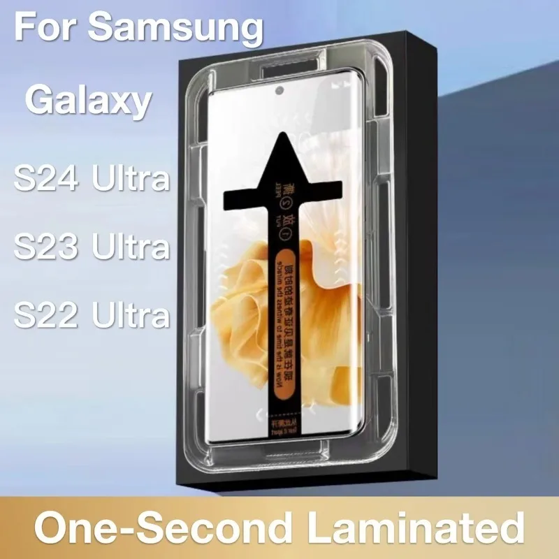 Für Samsung Galaxy S24 S23 S22 Ultra Temperierendes gepanzertes Glas, explosionsgeschützter Displayschutz, Glasschutz mit Installationsset
