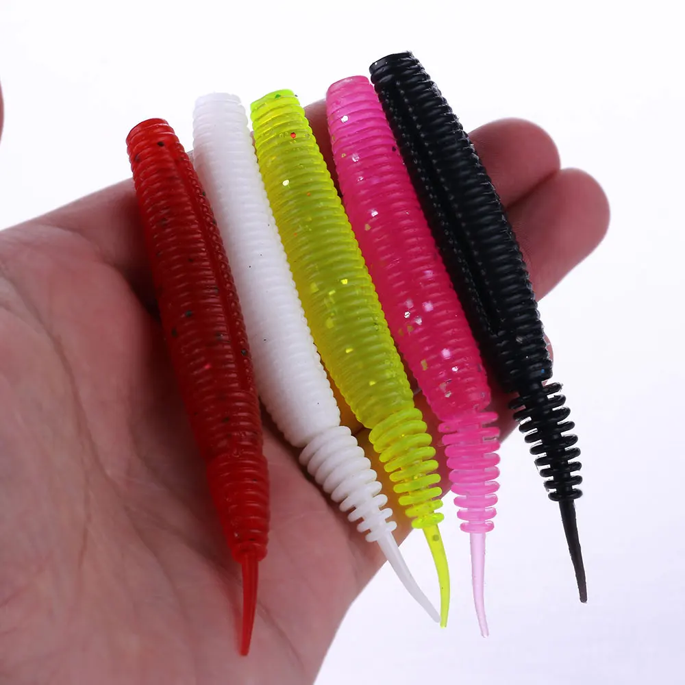 10cm 7g Weicher Angelköder Silikonköder Nadelschwanz-Wurm Stickbait Künstlicher Schwimmköder für Barsch Hecht Zander Angelzubehör