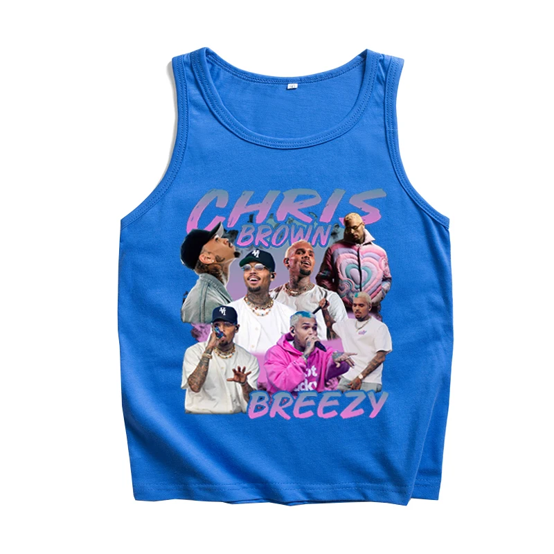 Chris Brown Bluza z kapturem Chris Brown World Tour Kamizelka T-Shirt Mężczyźni Kobiety Streetwear Tank Tops