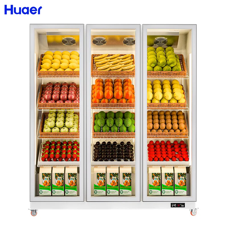 Huaer Hotel Restaurant Fruit Showcase Drink Cold Display Cabinet