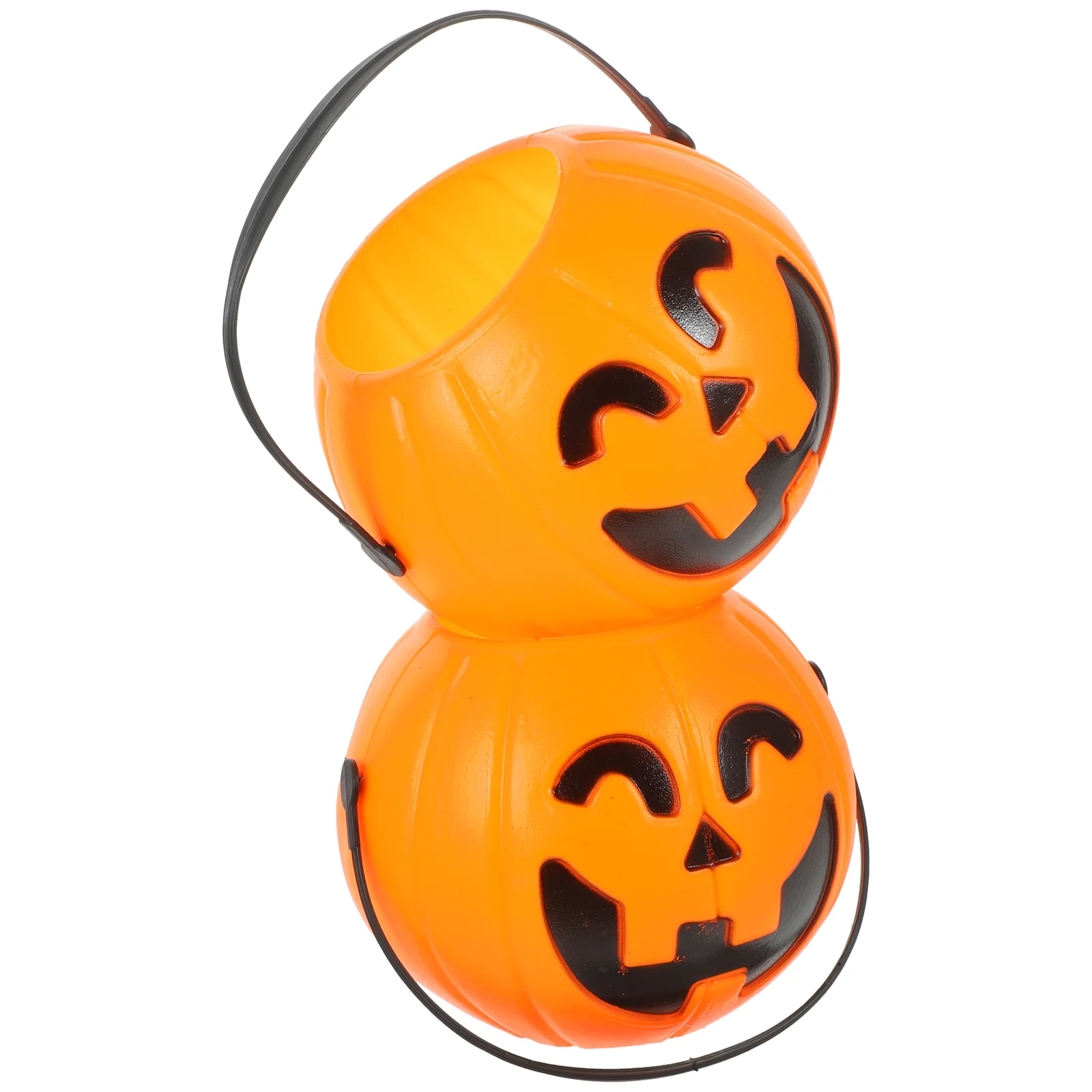 2 Pcs Trick or Treat Pumpkin Bucket Halloween Mini Sweets Pumpkins Candy Holder Pail Decorate