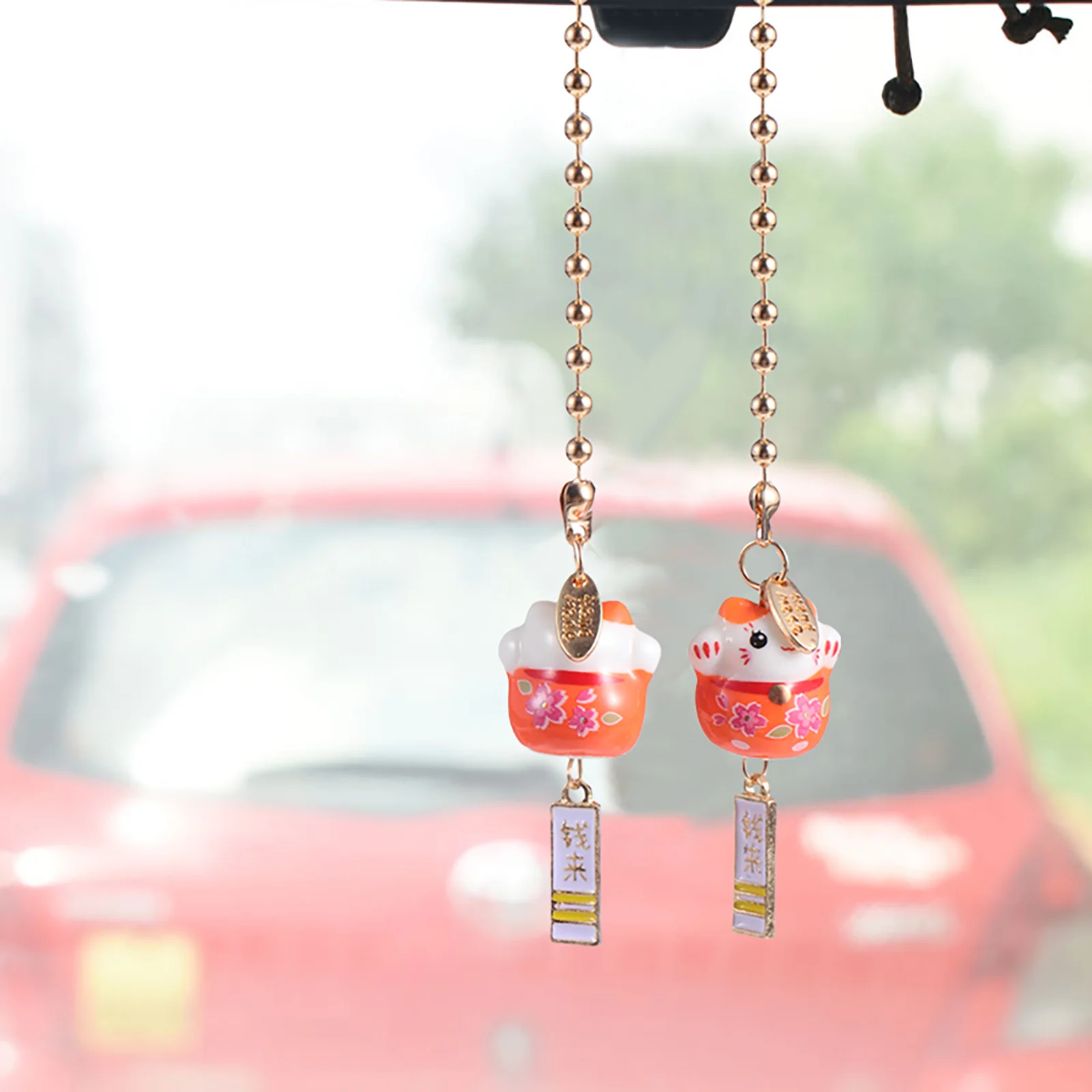 Pendant Fortune Hanging Pink Decorations Japanese Ornaments Jesus Car Interior Charm Auto Ceramics Hangings Man The