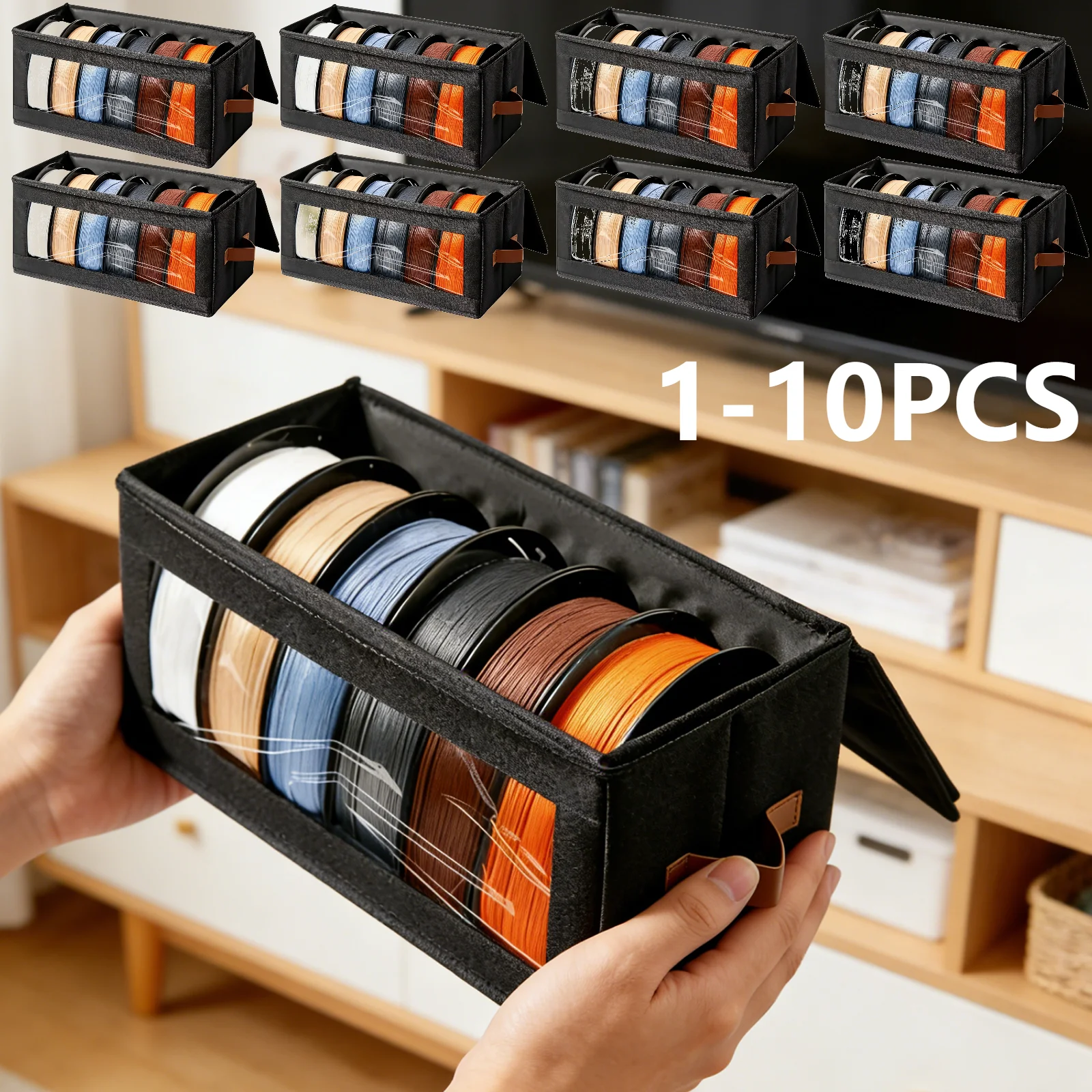 3D Printer Filament Storage Bag Filament Storage Containers Cover 3D Printing Accessories Holder Rack for Home Office Workshop