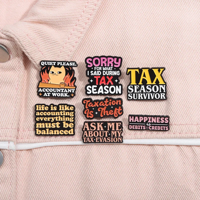 Colorful Letters Enamel Brooch Set Creative Tax Jesus Chemistry Experiment Code Metal Badge Punk Book Rainbow Lapel Pins Jewelry