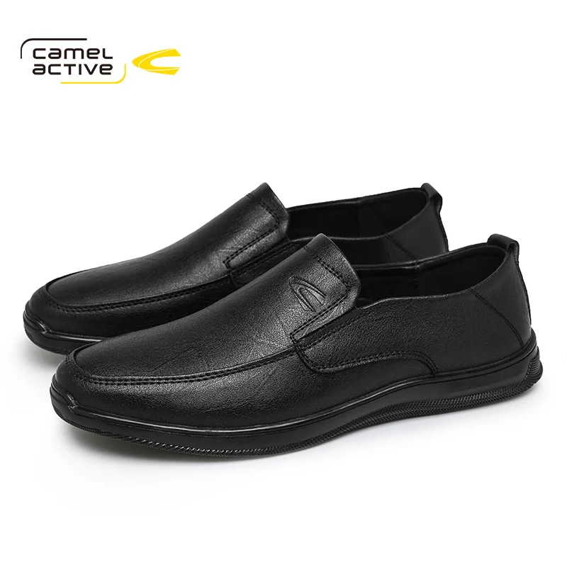 

Camel Active Men Loafers Autumn New Retro Black Breathable Man Genuine Leather Men's Trend Casual Shoes DQ120142