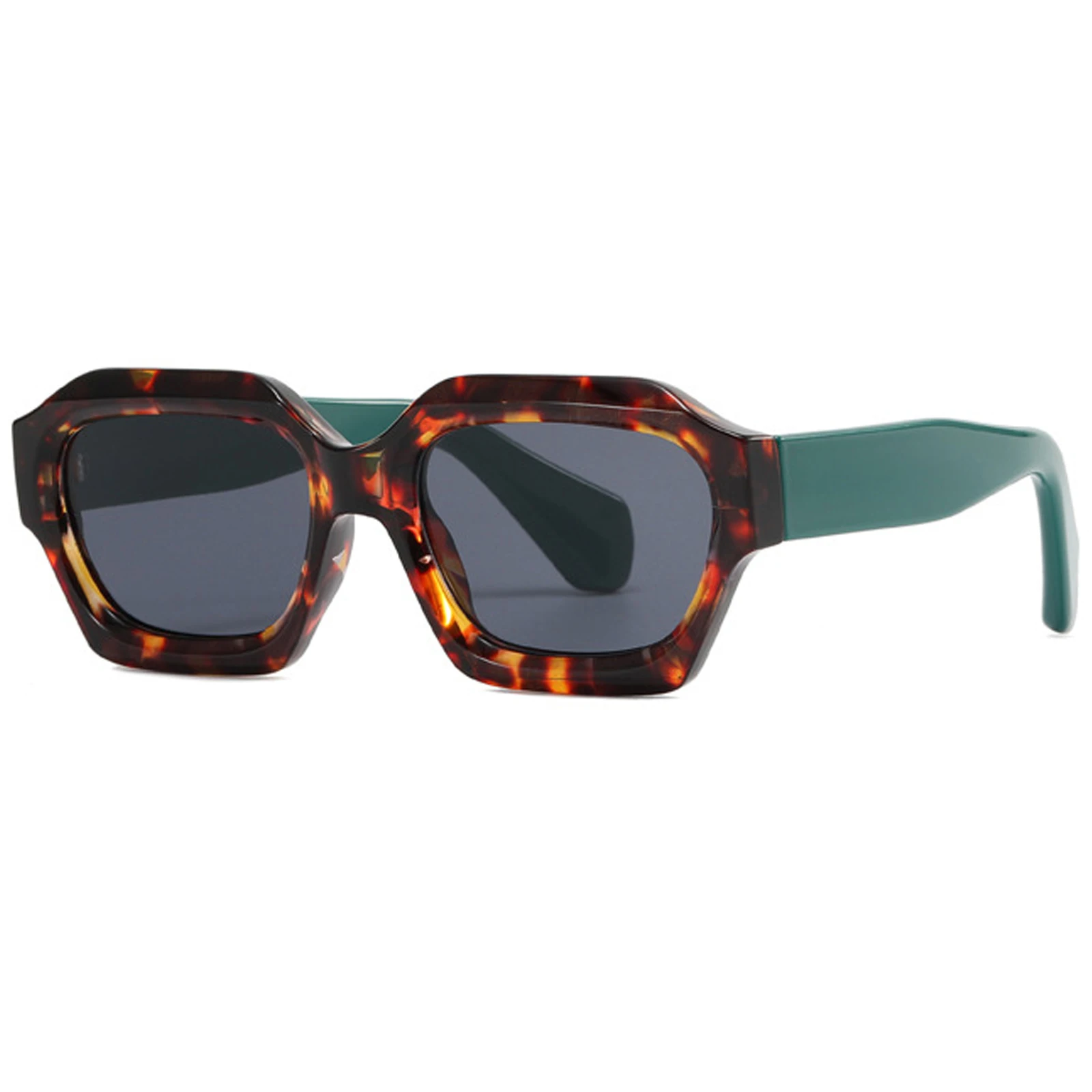 SHEEN KELLY Lunettes De Soleil Polygonales Rétro Hexagone Métal - Hommes Et Femmes