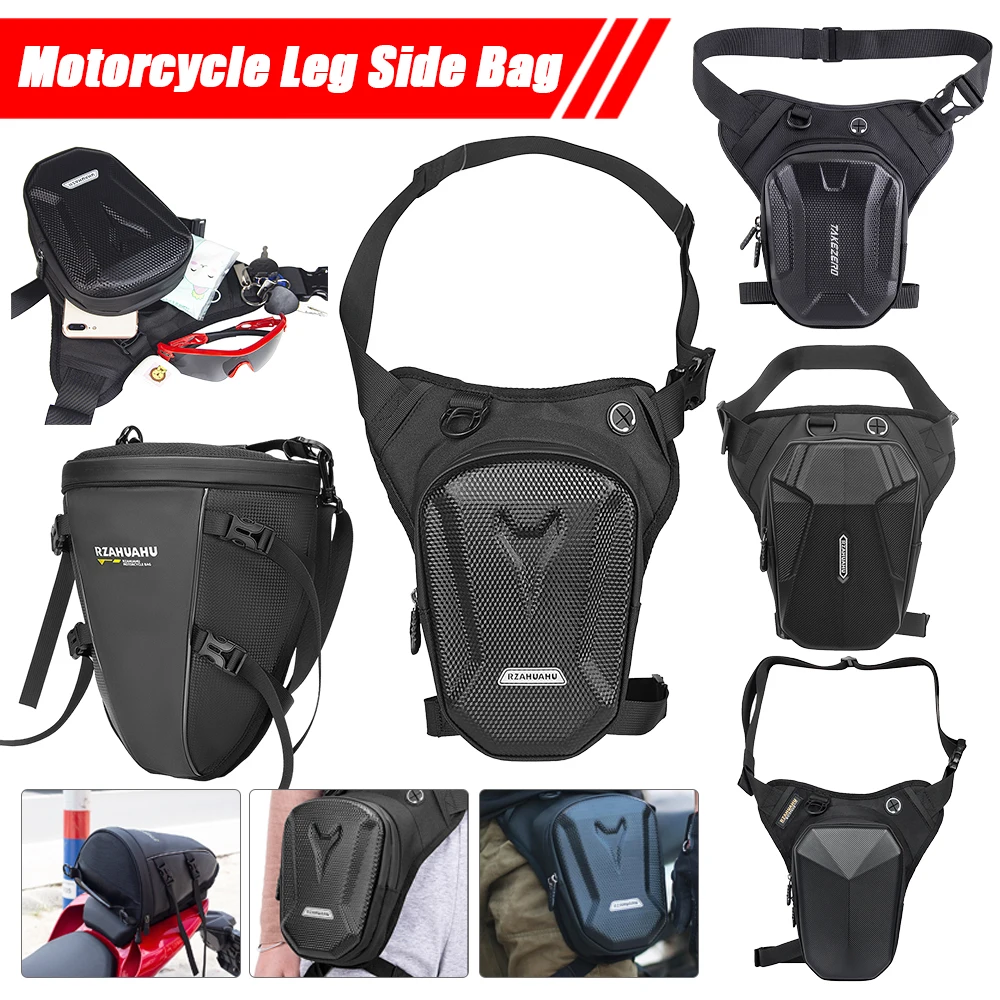 Motorbike Drop Waist Leg Bag Motorcycle Leg Side Bag EVA Hard Shell Outdoor Casual Waist Packs Bike Phone Purse Hip Bum Packs ﻿