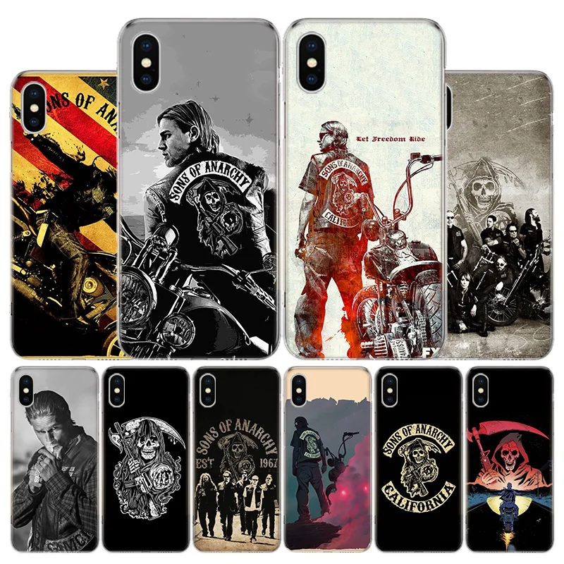 American TV Sons of Anarchy Phone Case For Apple iphone 16 15 14 13 12 11 Pro Max SE X XS XR 7 + 8 Plus Print Soft Cover Fundas 