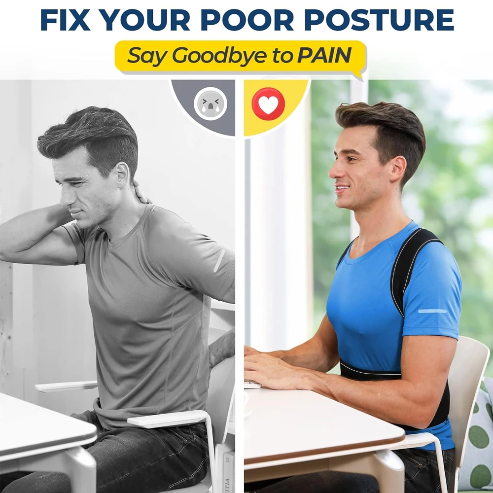 Back Posture Corrector brace Shoulder Support Belt Upper and Lower Back Pain Relief Improve Spine Clavicle Brace Posture Vest