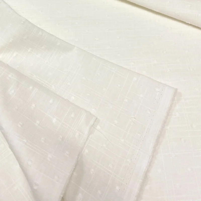 Summer bamboo-patterned jacquard blouse fabric with subtle fluffy texture made of pure cotton material