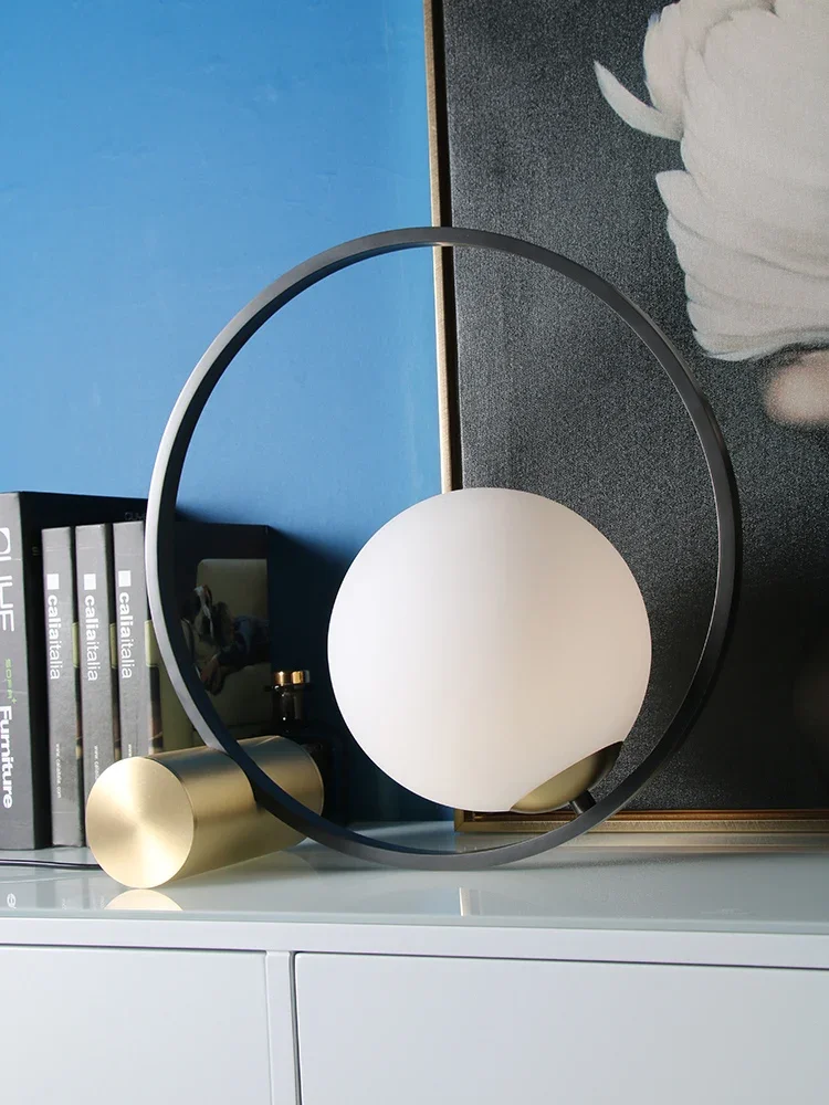 Creative Glass Ball All Copper Table Lamp Nordic Simple Bedroom Bedside Lamp Wedding Decoration Magic Bean Bubble Ball Lamp