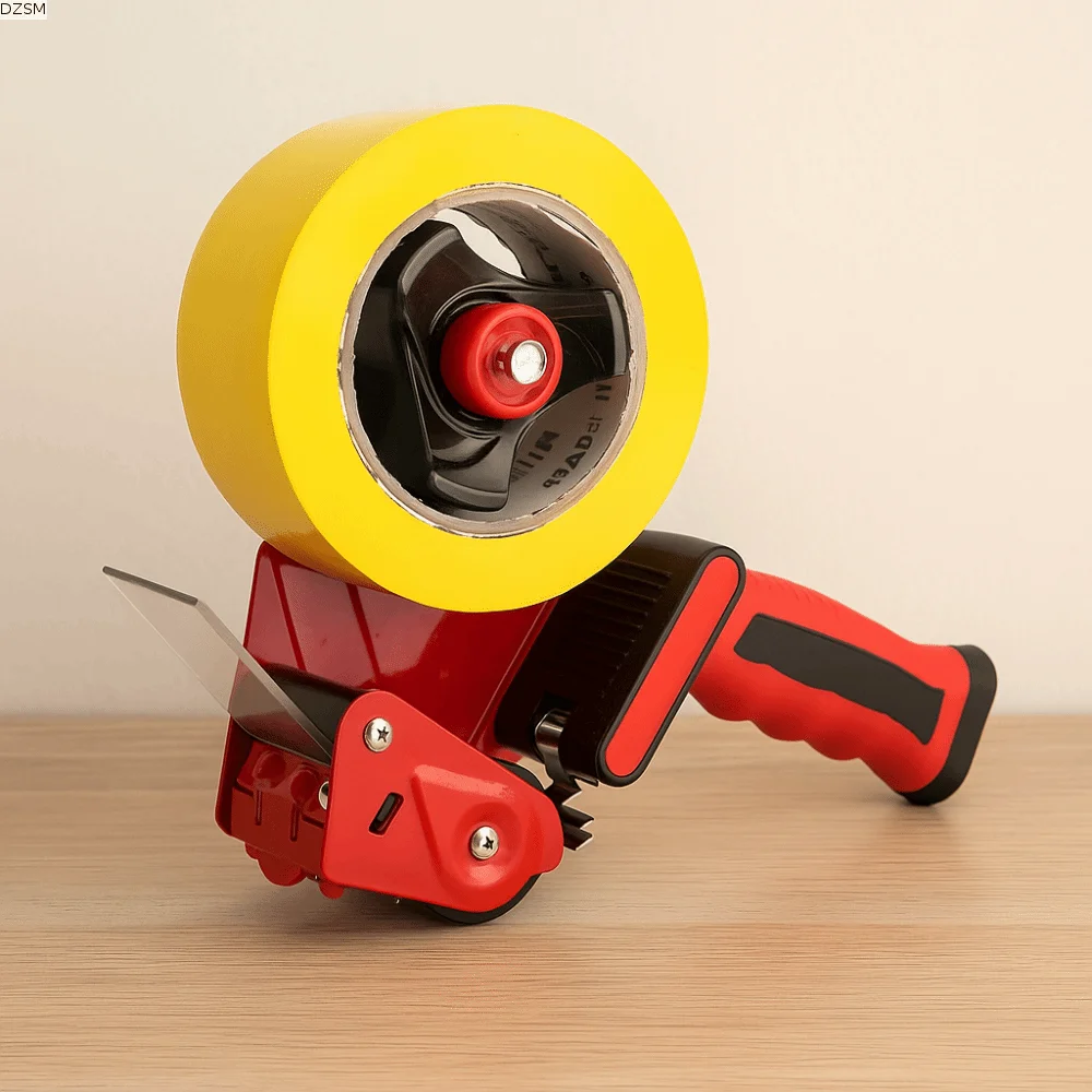 75cm-width-sealing-tape-holder-heavy-duty-handheld-packer-roller-tape-dispenser-comfortable-handle-ergonomic-roller-tape-cutter