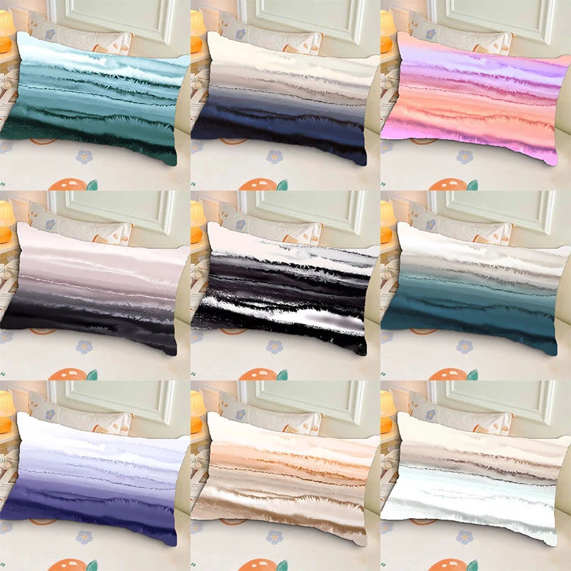 

Nordic Wave Abstract Pattern Rectangular Pillow Cover Dorm Living Room Cushion Bedroom Luxury Modern Morandi