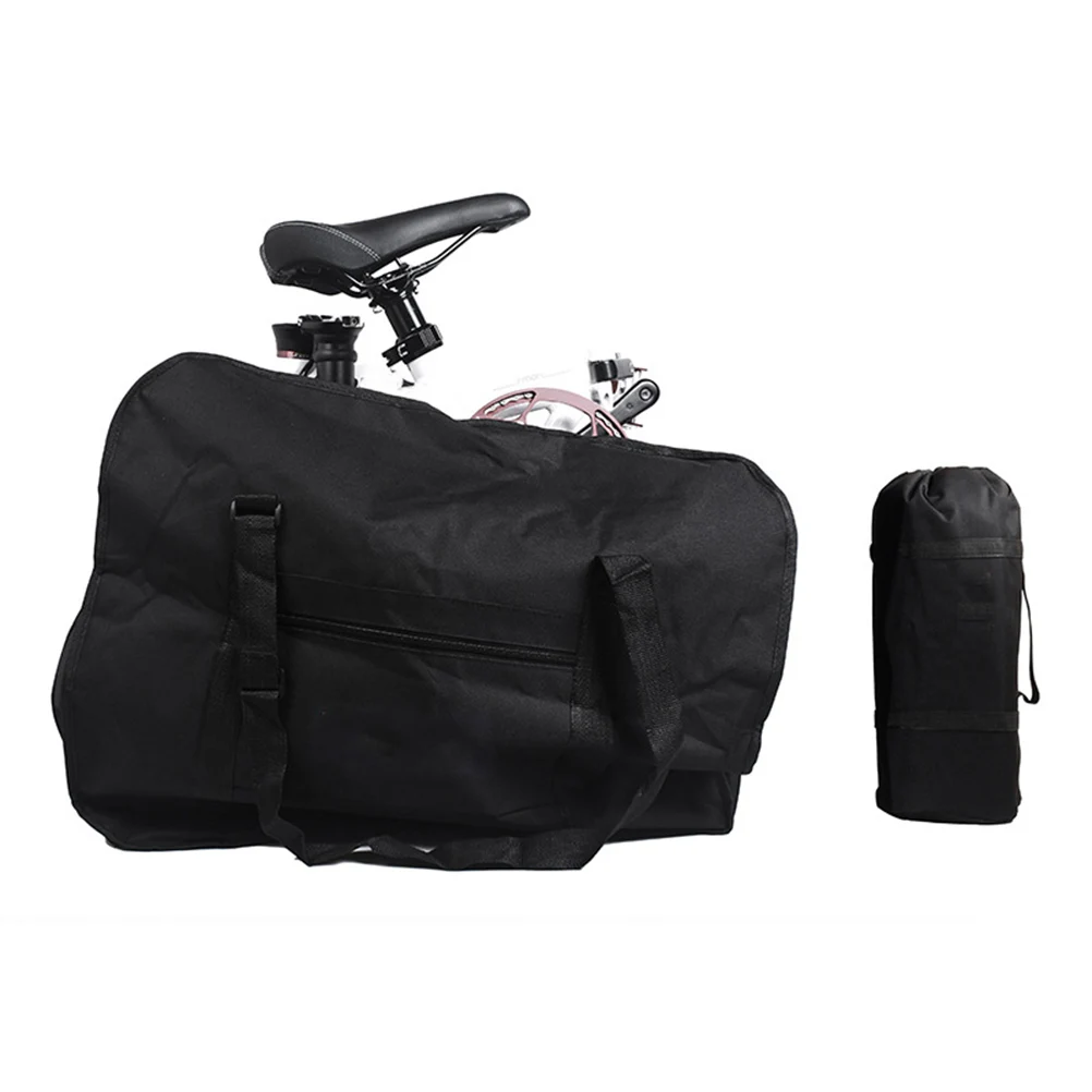 

20 Inch Folding Bike Bag Waterproof Durable Packed Thickened Carrying Pouch Black Portable Storage Bike Travel