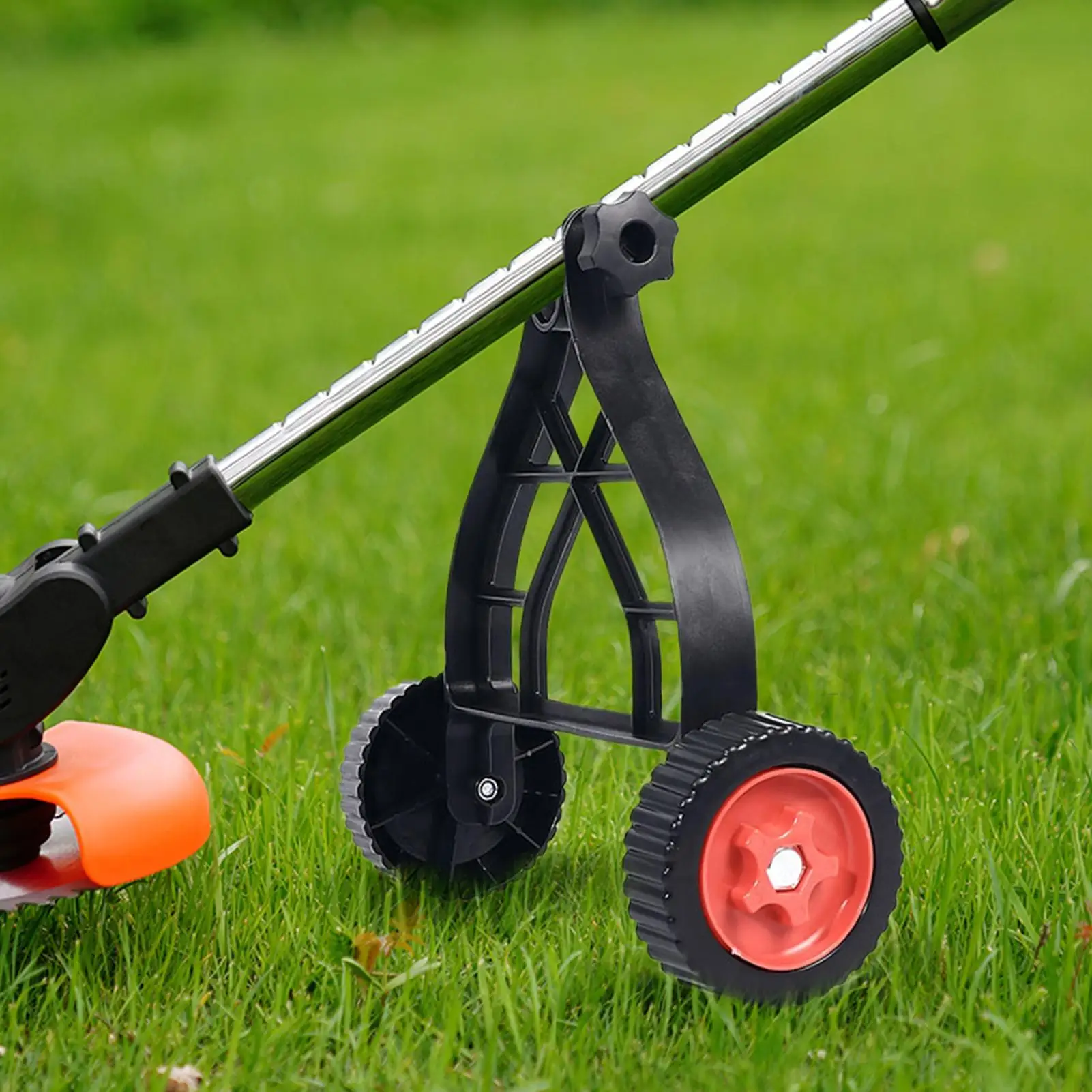 Adjustable String Trimmer Support Wheels Push Lawn Mower Stand Auxiliary Wheels Universal Lawn Mower Stand For Brush Cutter Part