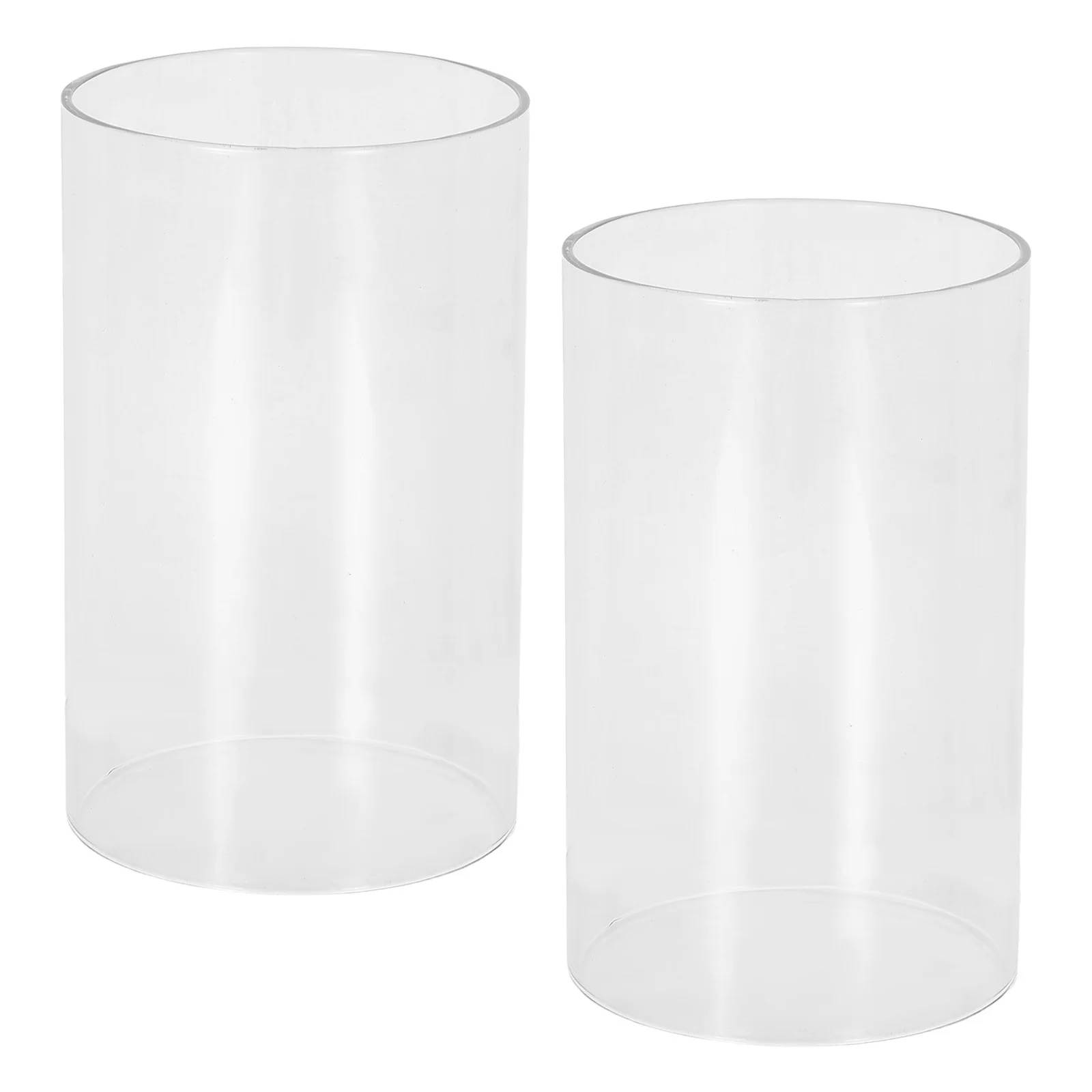 

2Pcs Clear Glass Covers Transparent Decorative Dome Holder for Home Romantic Warm Atmosphere Desktop Glass Cloche