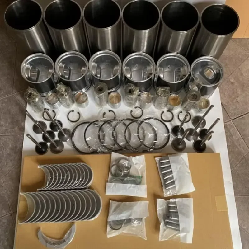 6D155 Engine Cylinder Liner Kit Piston 6128-31-2140 6128312140 6127-31-2410 Overhaul Repair Kit for PC400 Excavator Rebuild