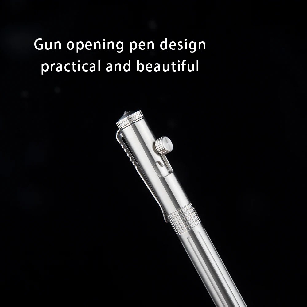 TIGLE Portable Stainless Steel Tactical Pen Office Writing Ballpoint Pen Broken Emergency Breakable Window Self Protection