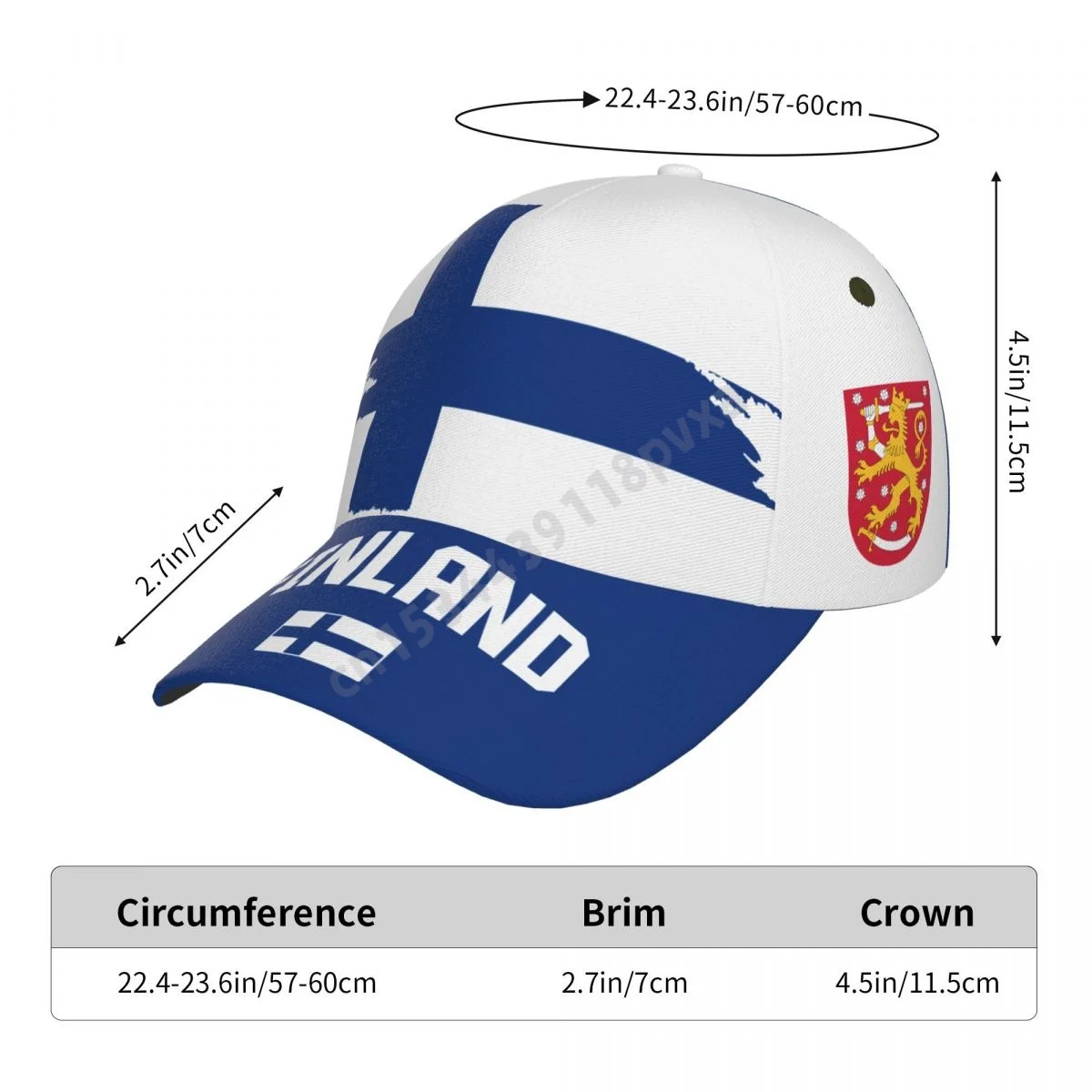 Unisex Finland Flag Cool Finns Adult Baseball Cap Patriotic Hat for Baseball Soccer Fans Men Women