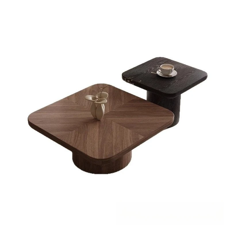 

Антикварный дизайнерский журнальный столик из орехового дерева, современная комбинация, простой квадратный бытовой гостиной, маленькая квартира, итальянский чайный столик mi