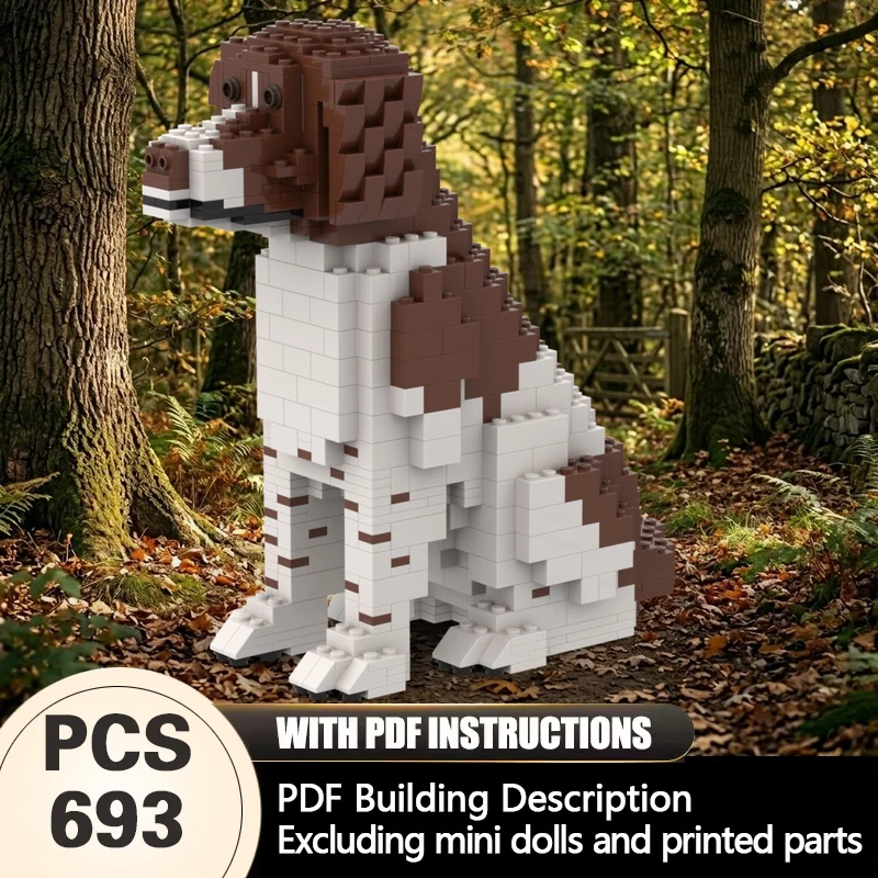 Creators Animal Series Model MOC Building Bricks Hound Dog Modular Technology Gifts Holiday Assemble Children Toys Suit