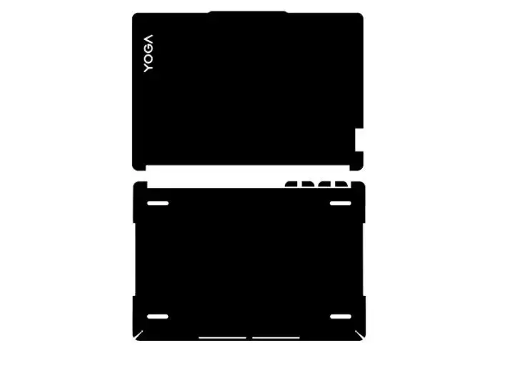 Wstępnie wycięte 1 szt. Górna część + 1 szt. Dolna skóra naklejki winylowe skrzynki pokrywa folia ochronna na 2023 Lenovo Yoga Book 9i 13.3"