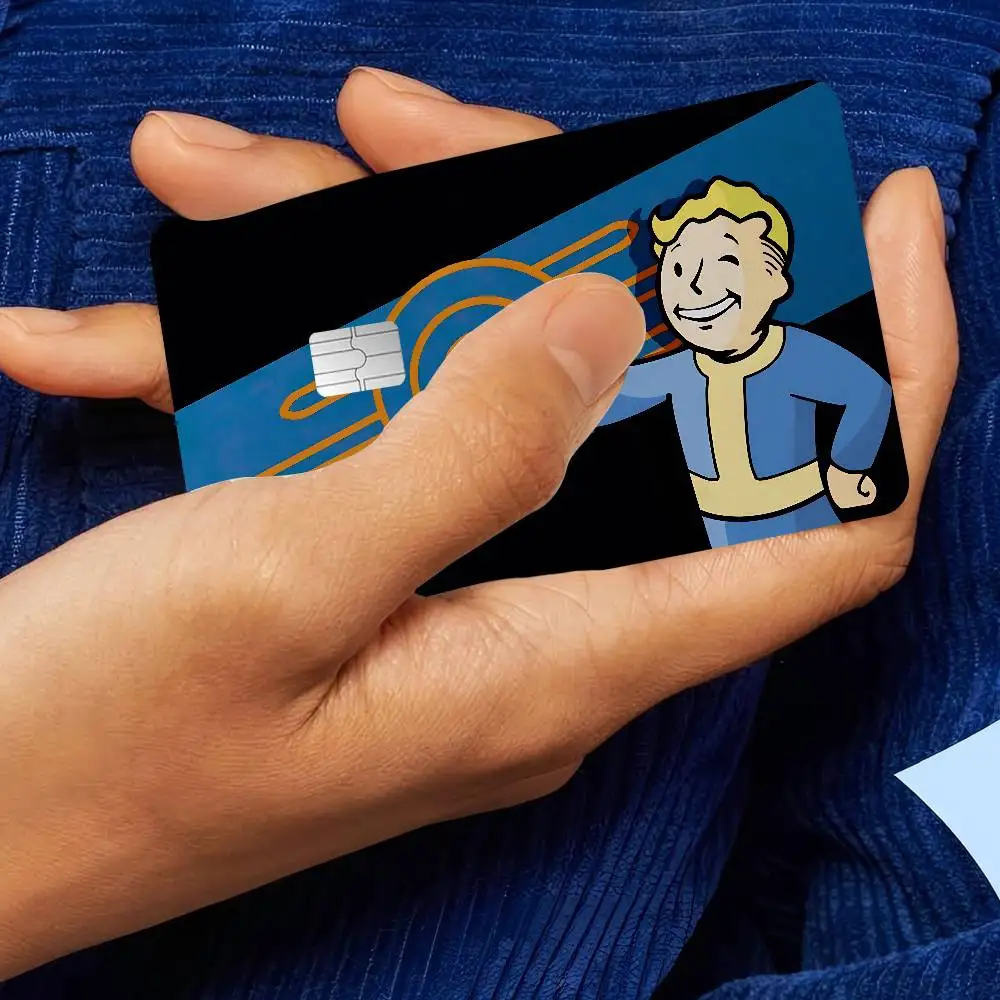 Games V-Vault T-Tec Anime Cartoon Sticker Film Skin For Credit Card Debit Bank Bus Card