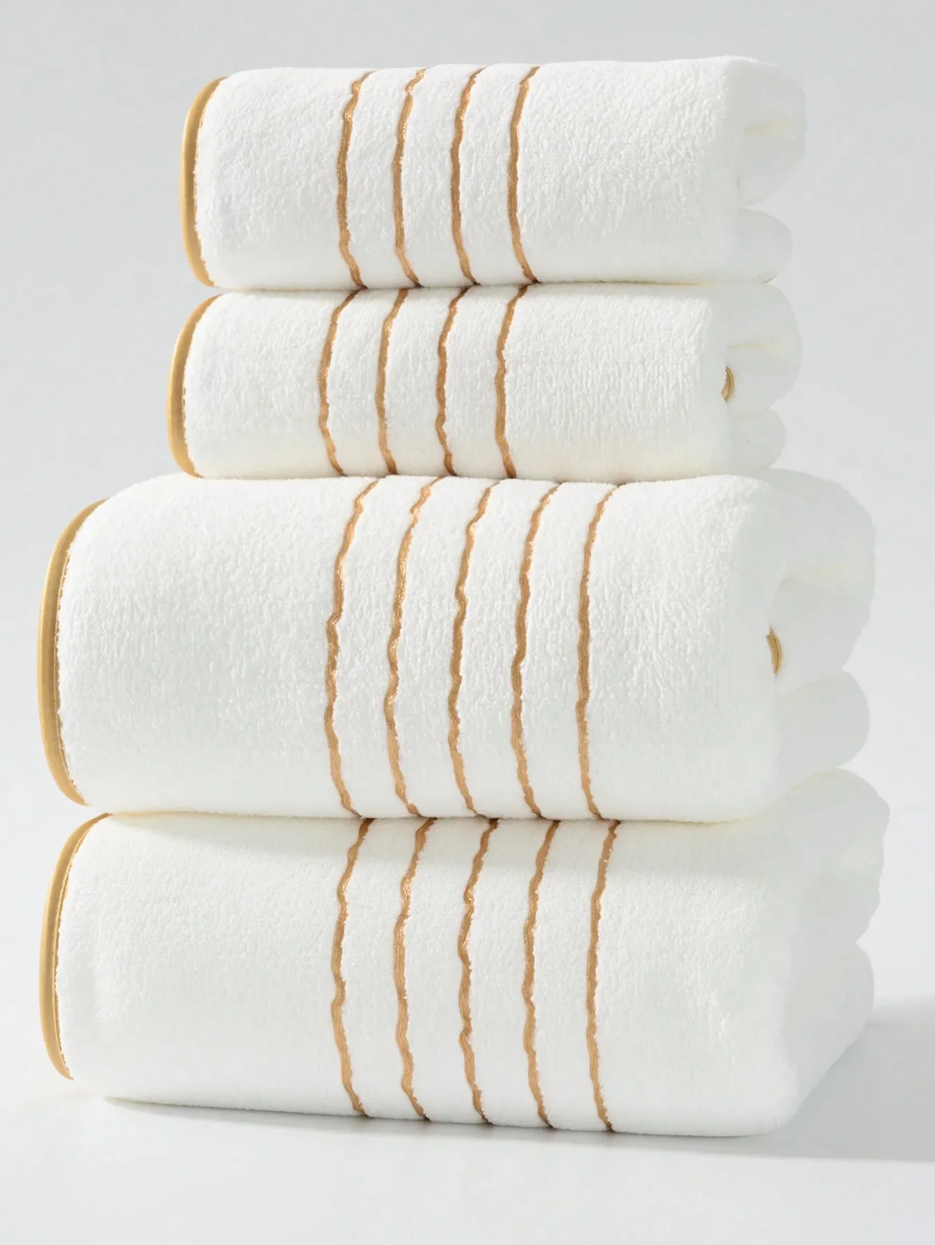 1pc/2pcs Bamboo Fiber Towel Set - Lightweight & Soft, Super Absorbent Bath Towel And Hand Towel [Thin], Quick-Drying, Skin-Friendly, Durable, Modern Bathroom Accessory, Perfect Gift For Family And Friends (40x75cm And 70x140cm)