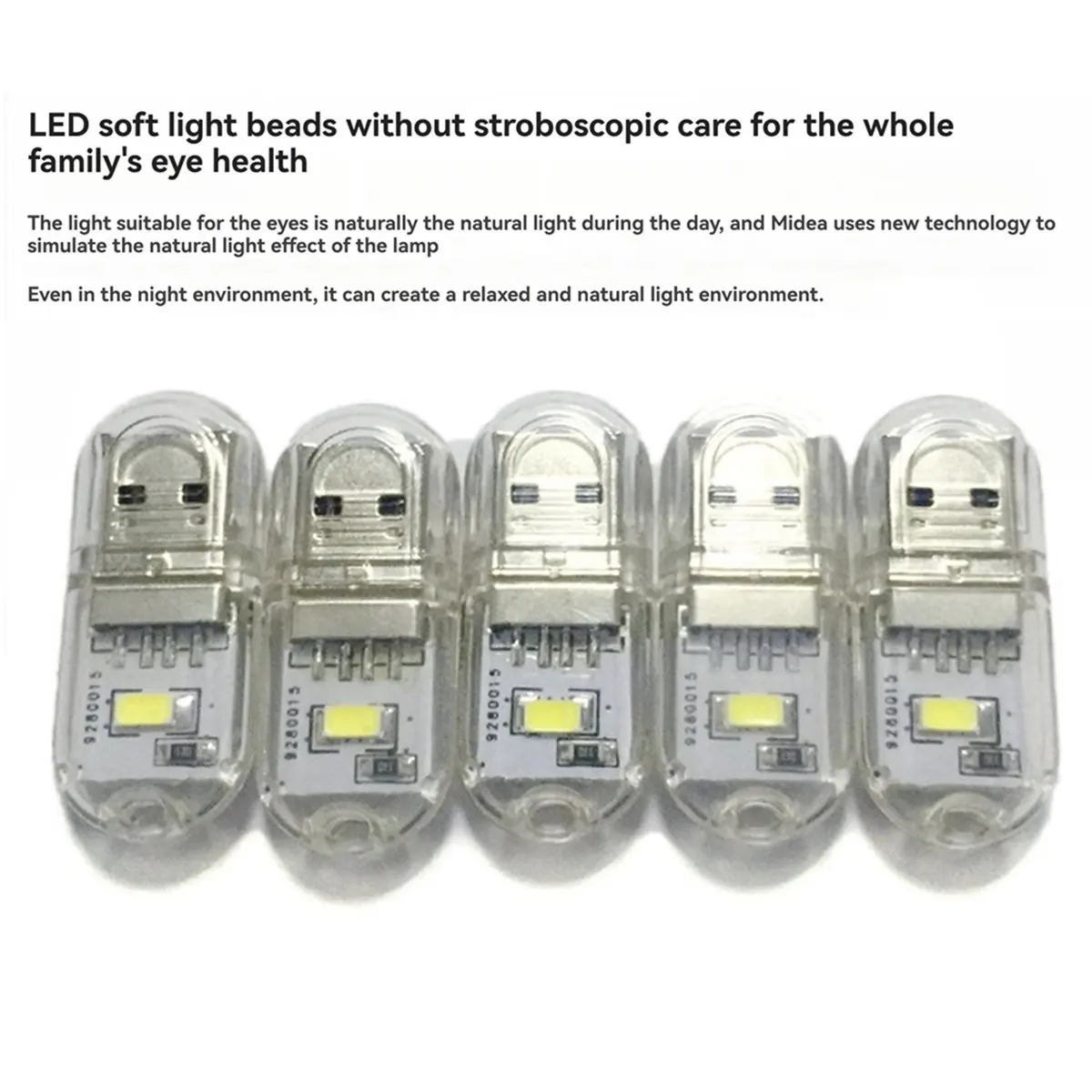 okok USB LED Plug Lamp for Power Bank, Computer Book Light Portable Night Light for Laptop Reading White Light