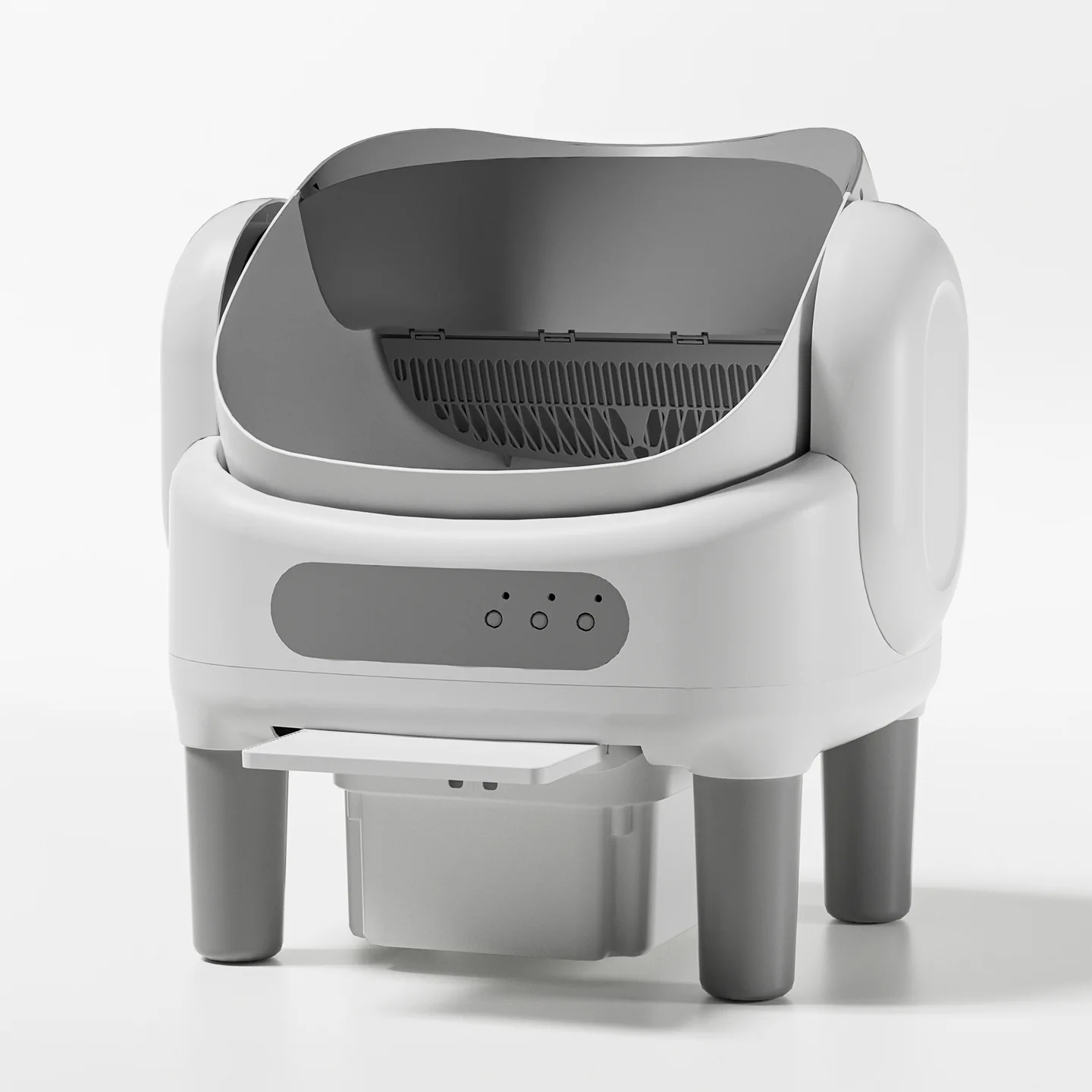Smart Plastic Cat Litter Box Automatic Cleaning Cat Toilet Fully Enclosed Anti-Tracking Extra Large Basin WIFI Remote Control