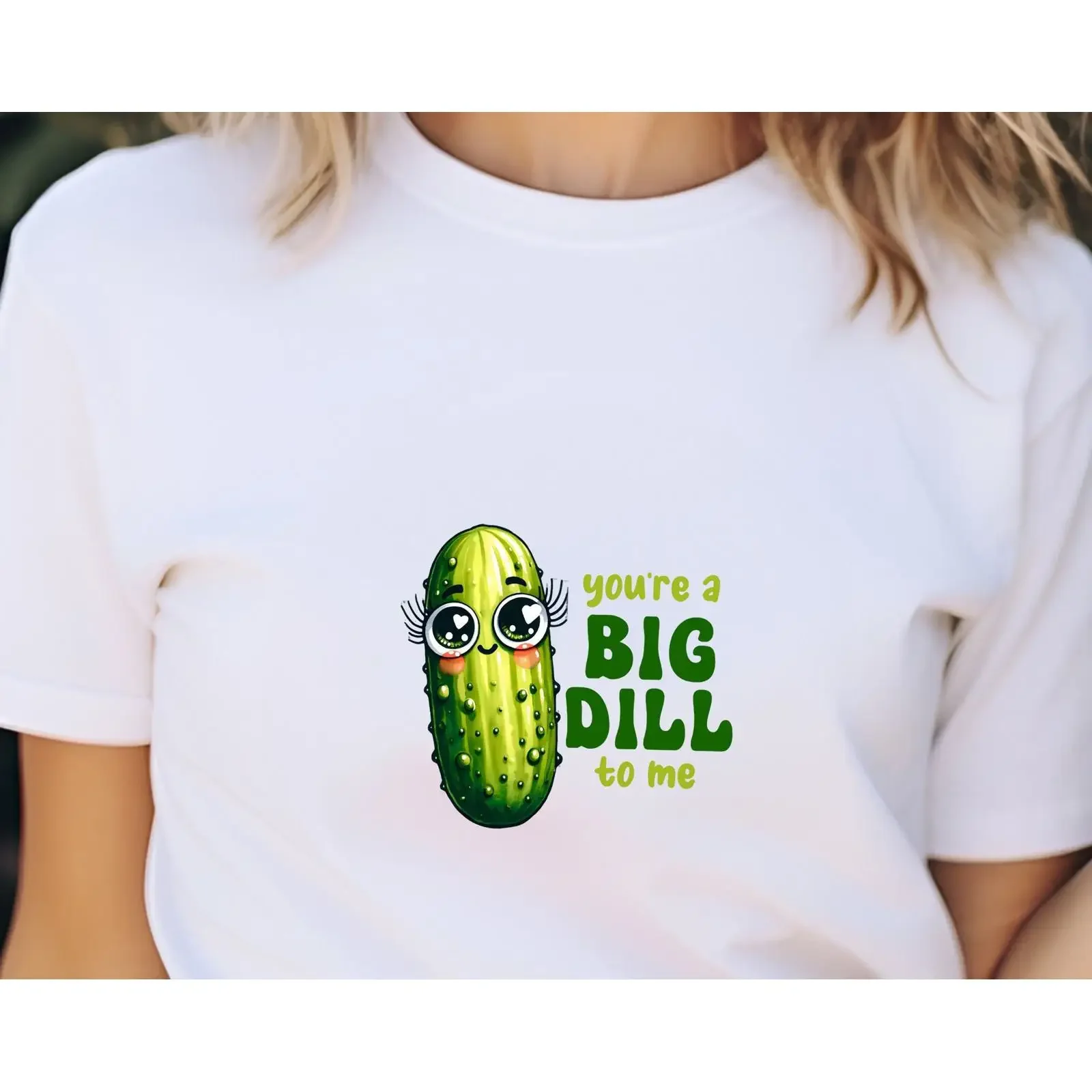 Pickle Lover T Shirt Funny Dill Pun Bestie Pickles  vintage Washed Top For Everyday Wear Stylish homme Versatile fashion