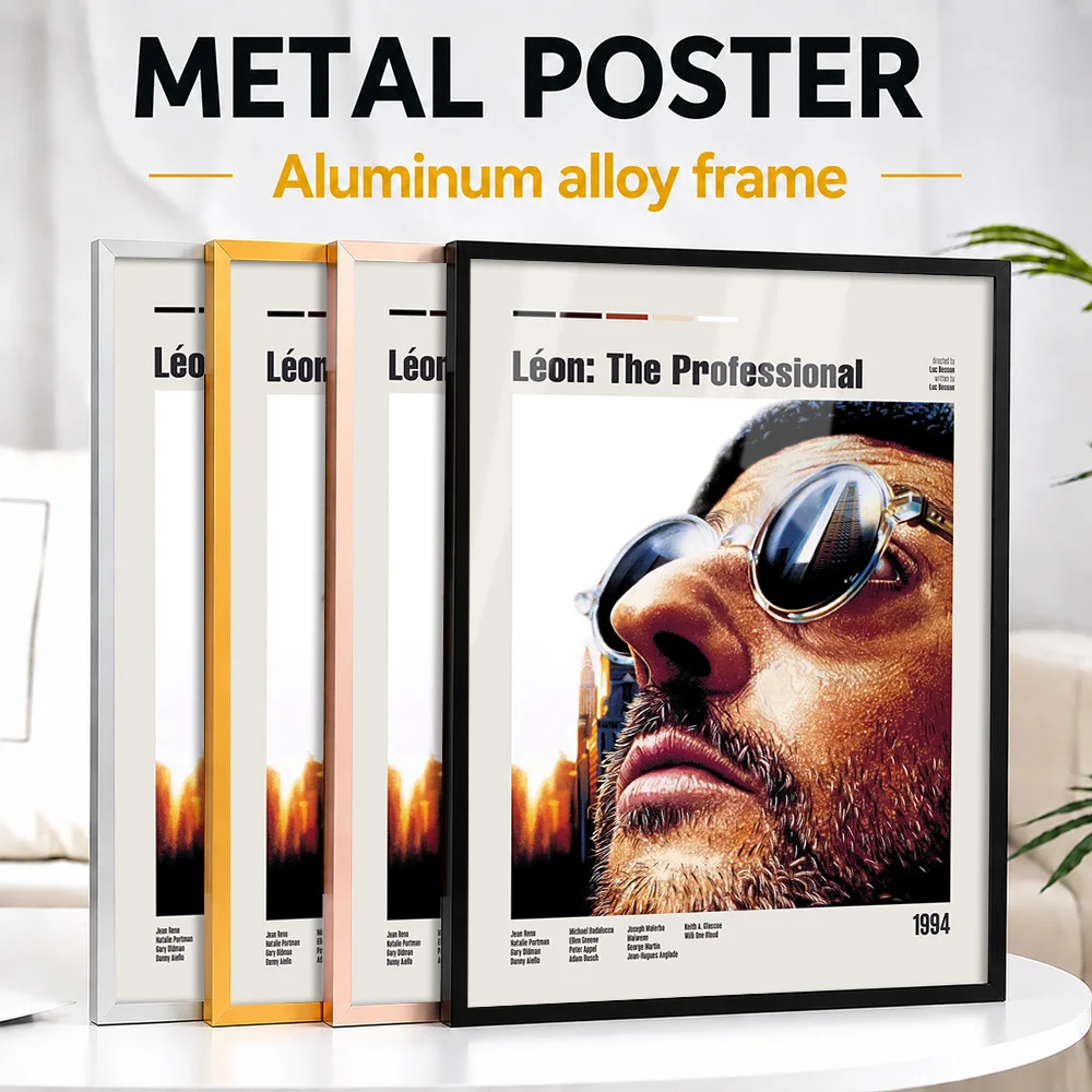 Léon: The Professional Movie Framed Metal Print Customized Screen Tribute Wall Art Perfect Within Media Room As Story Lovers