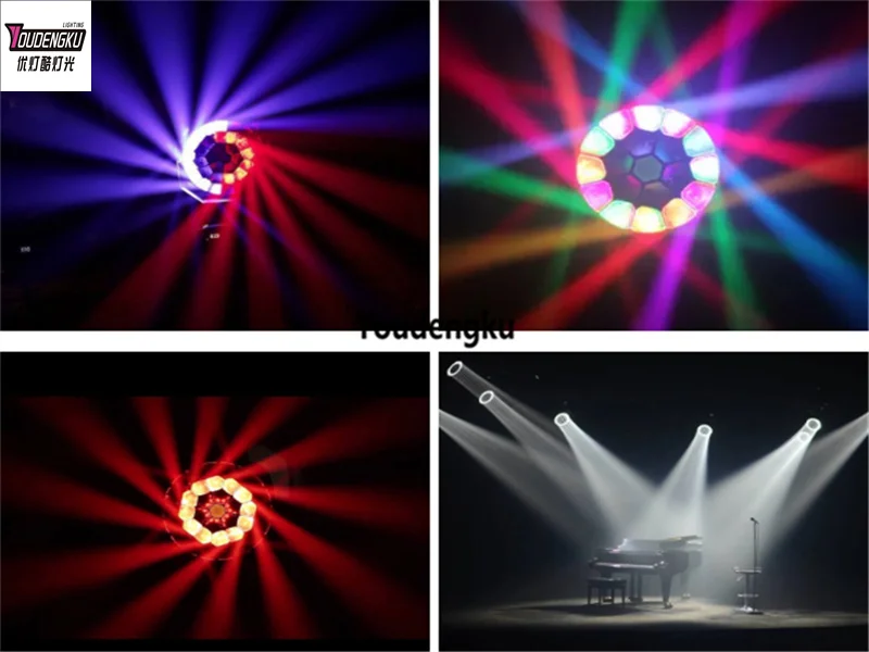 2 pieces with flycase 37x40W LED Moving Head RGBW Zoom Beam Stage Party DJ Show light