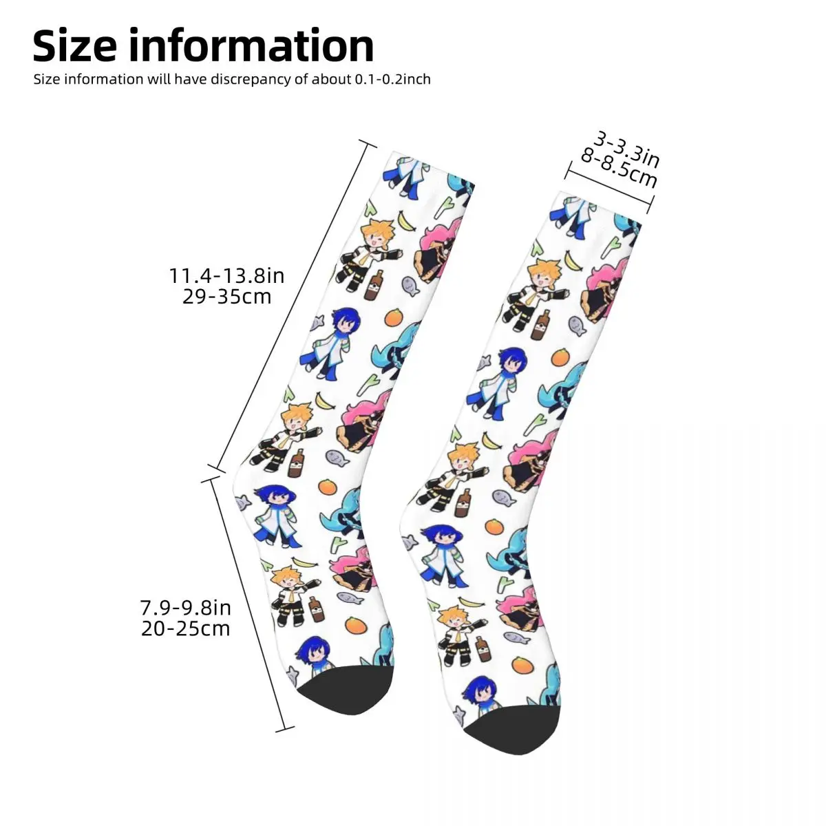 Vocaloid Chibi Chaos! Socks Harajuku High Quality Stockings All Season Long Socks Accessories for Unisex Gifts