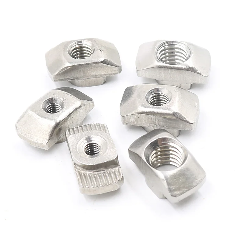 10pcs M3/M4/M5/M6/M8 Slot Sliding T Nut Hammer Drop In Nut Fasten Connector EU Standard for 20/30/40/45 Series Aluminum Profiles