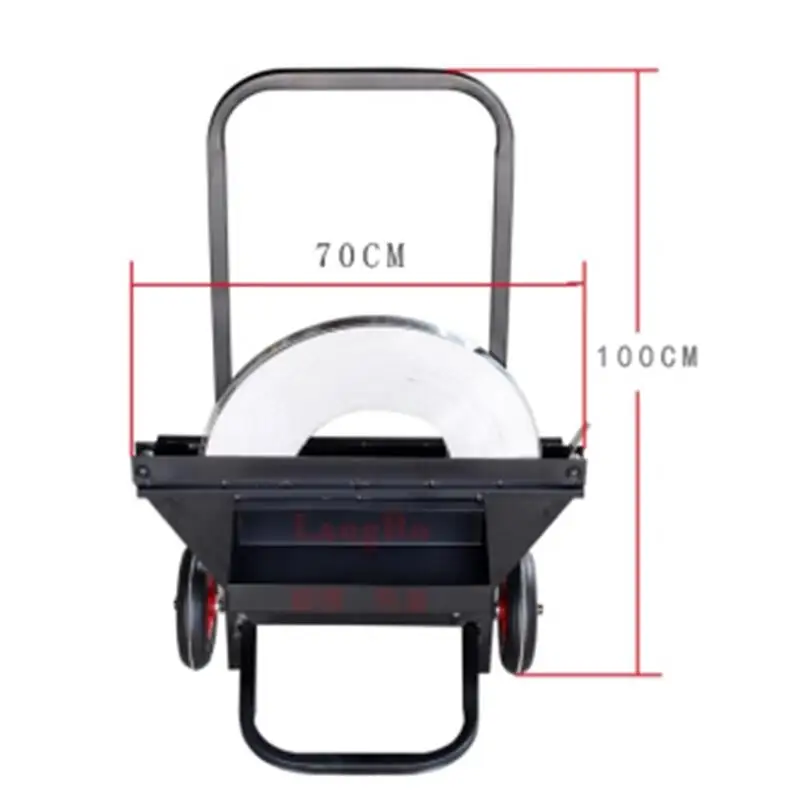 Household Steel Belt Strapping Machine Steel Belt Packaging Bracket Iron Belt Turntable Steel Flip Car 13-32mm 65cm