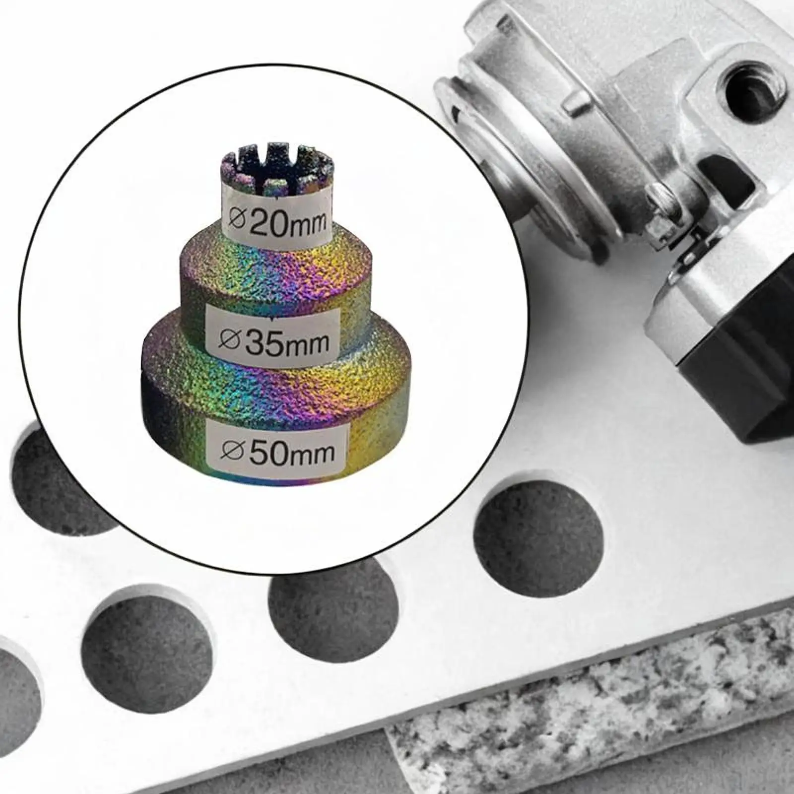 Beveling Chamfer Bit Professional Hole Milling Three-step Hole Expander Tile Cutter for Granite Masonry Ceramic Marble Concrete