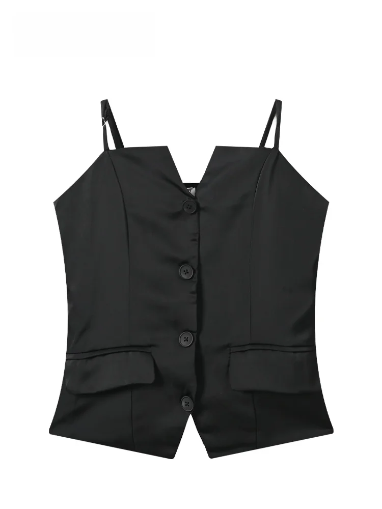 plus Size Sleeveless Vest Top Women's Summer New Style Hepburn Style Suit Jacket Korean Style Polyester Fiber Spring Season