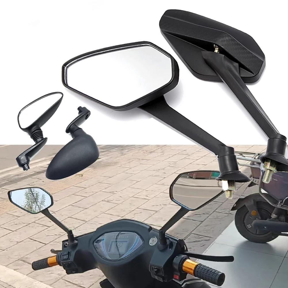 

Universal 8mm motorcycle rearview mirror for motorcycles and scooters 2Pcs/Pair Motorcycle Rearview Mirror Scooter electric bike