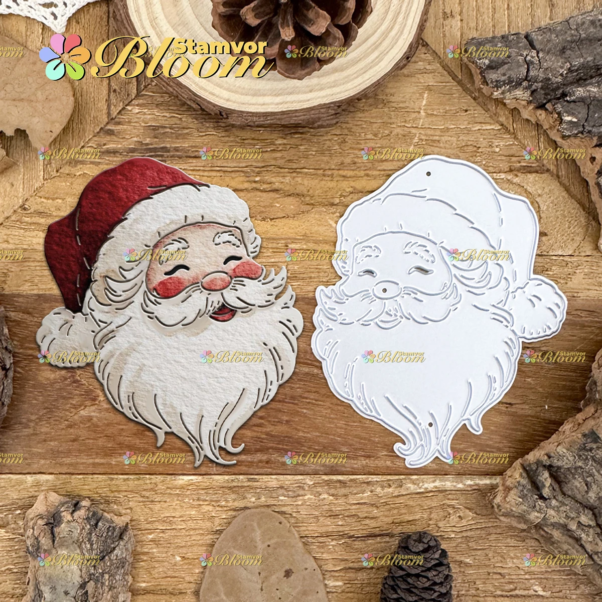 Original schöne Retro-Weihnachtsmann-Metall-Stanzformen für Scrapbooking, dekorative Prägung