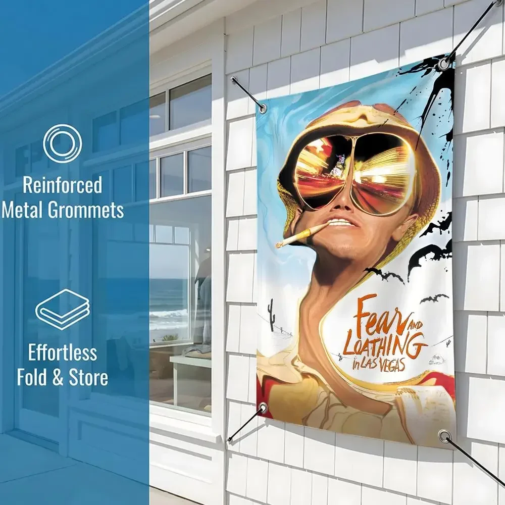 Band Fear and Loathing in Las Vegas Flags Decorative Banner for Indoor Outdoor Wall Garden Yard Porch Patio Home Party Decor view 6